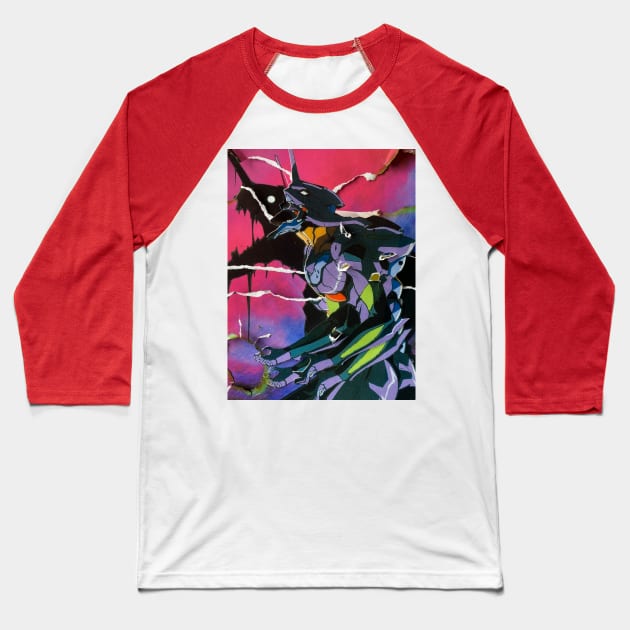 Neon Genesis Baseball T-Shirt by stellarcollages